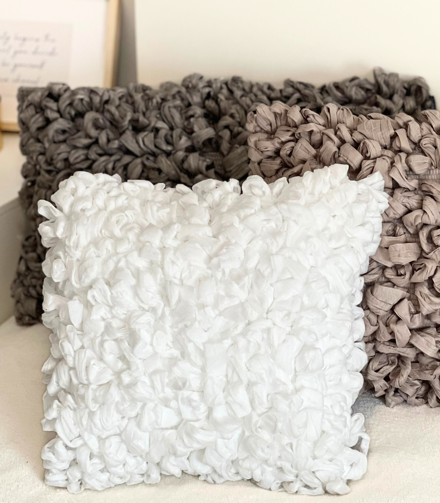 Coussins décoratifs. Choix conscient
