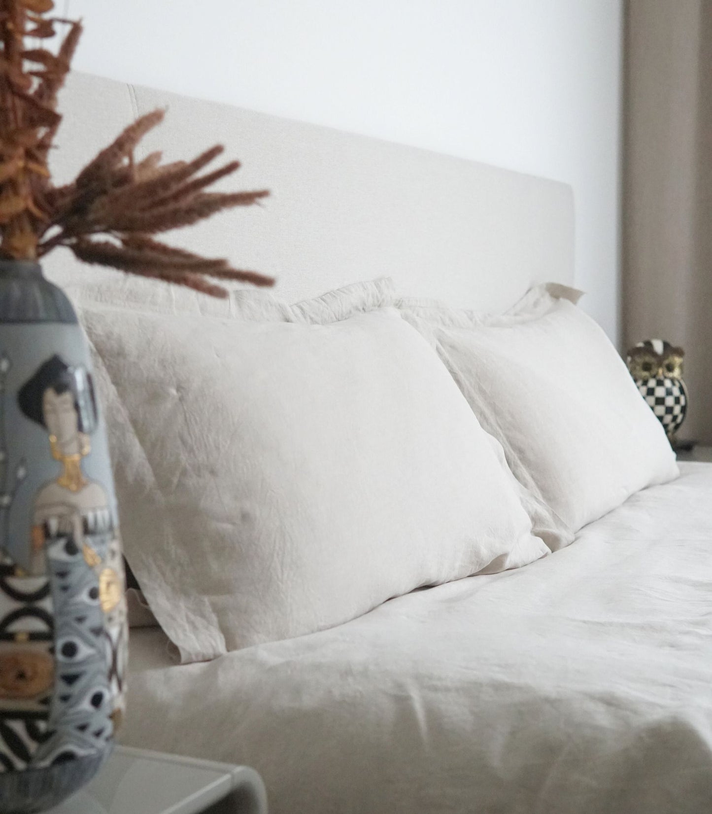 Bed Linen. Pillow Case. Milan. Ivory (Gray & Beige)