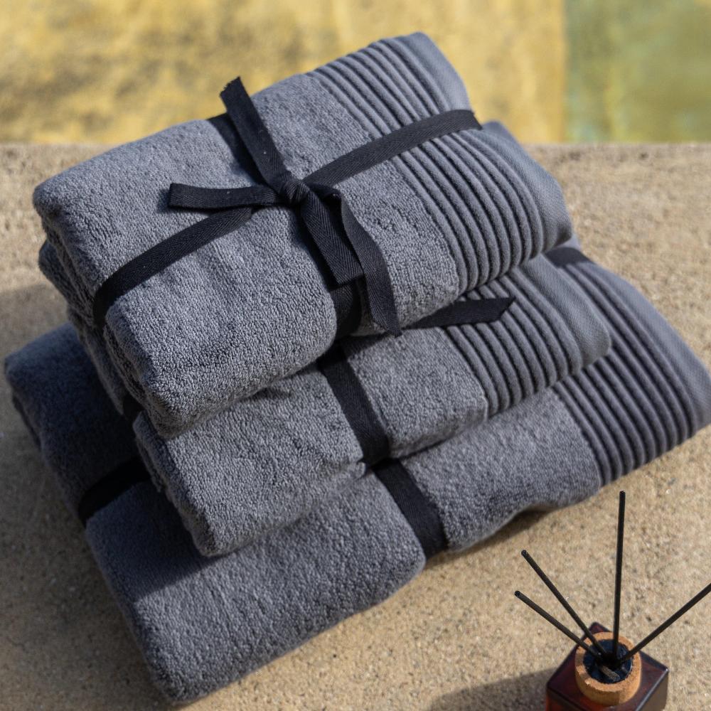 Soothing Shadows Fluffy Bath Towel - Immerse yourself in luxury with this sumptuously soft bath towel in a calming soothing shadows hue.