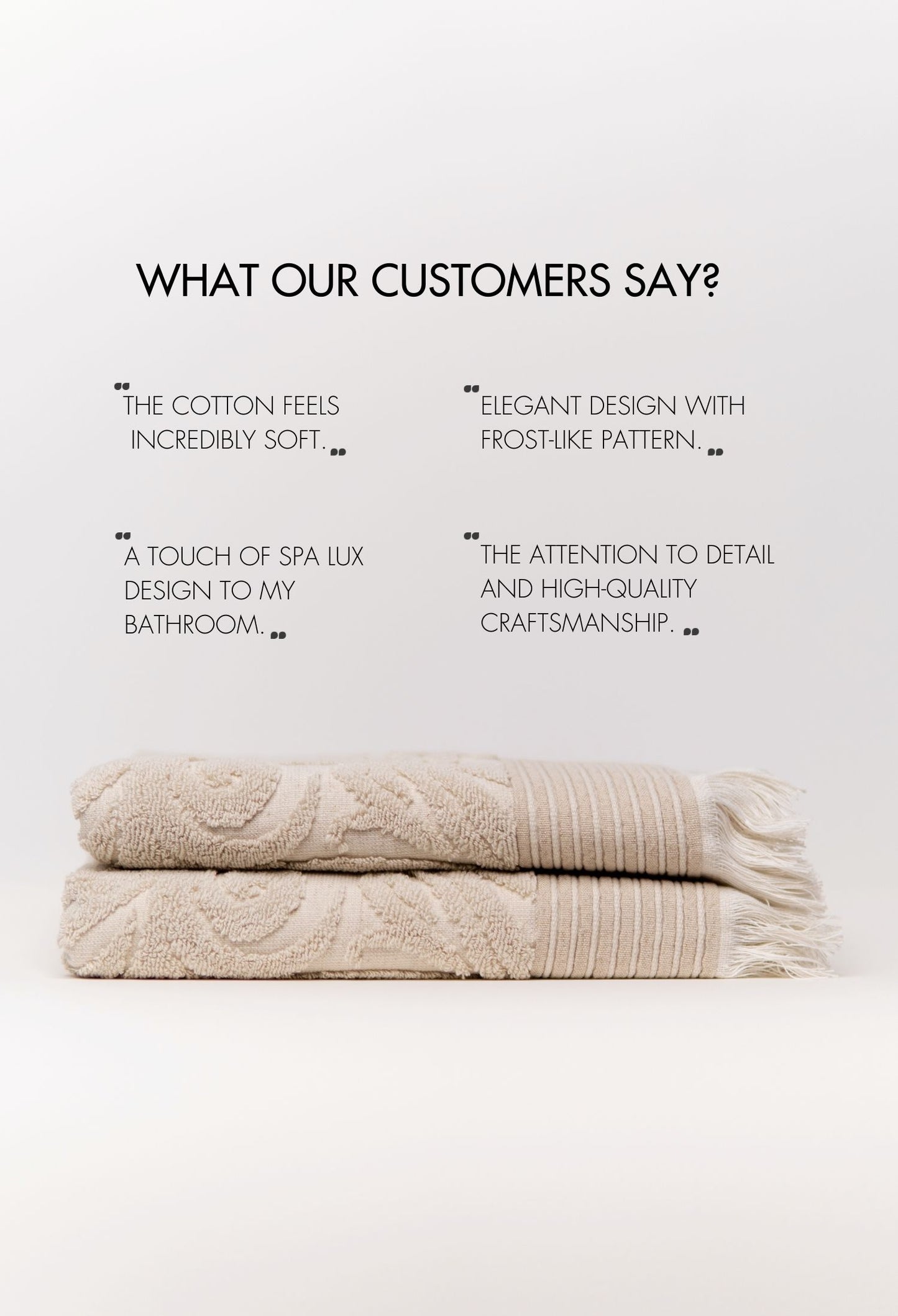 HARMONY. Premium Cotton Bath Towel. Beige