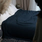 Couverture en coton biologique. Juicy. Bleu marine