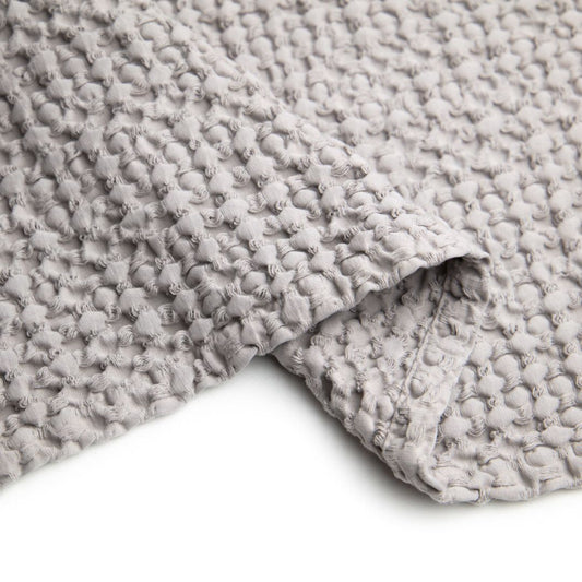 Bloom. Organic cotton honeycomb throw. Grey