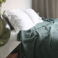 Organic cotton honeycomb throw. Bloom. Green