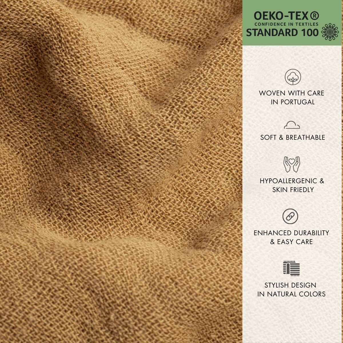 Organic cotton throw. Jucy. Saffron