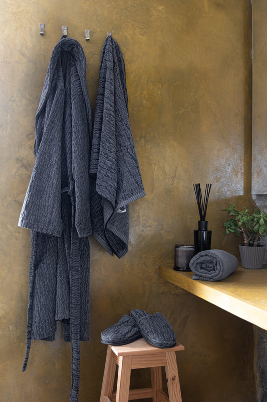 SOWL_bathrobe_towel_slippers_Sequoia_organic_cotton_grey