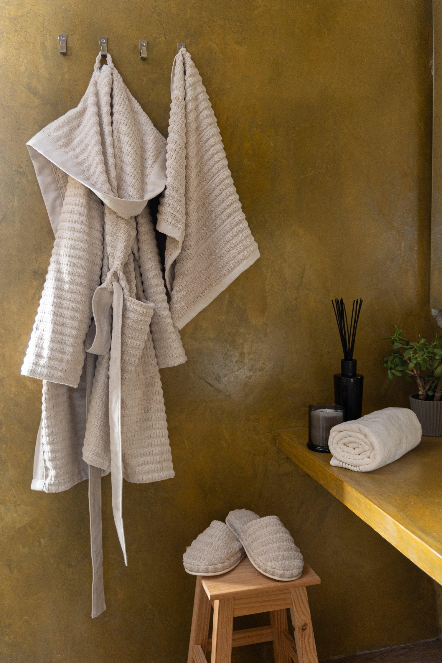 Swell. Organic Cotton Bathrobe. Beige - SOWL