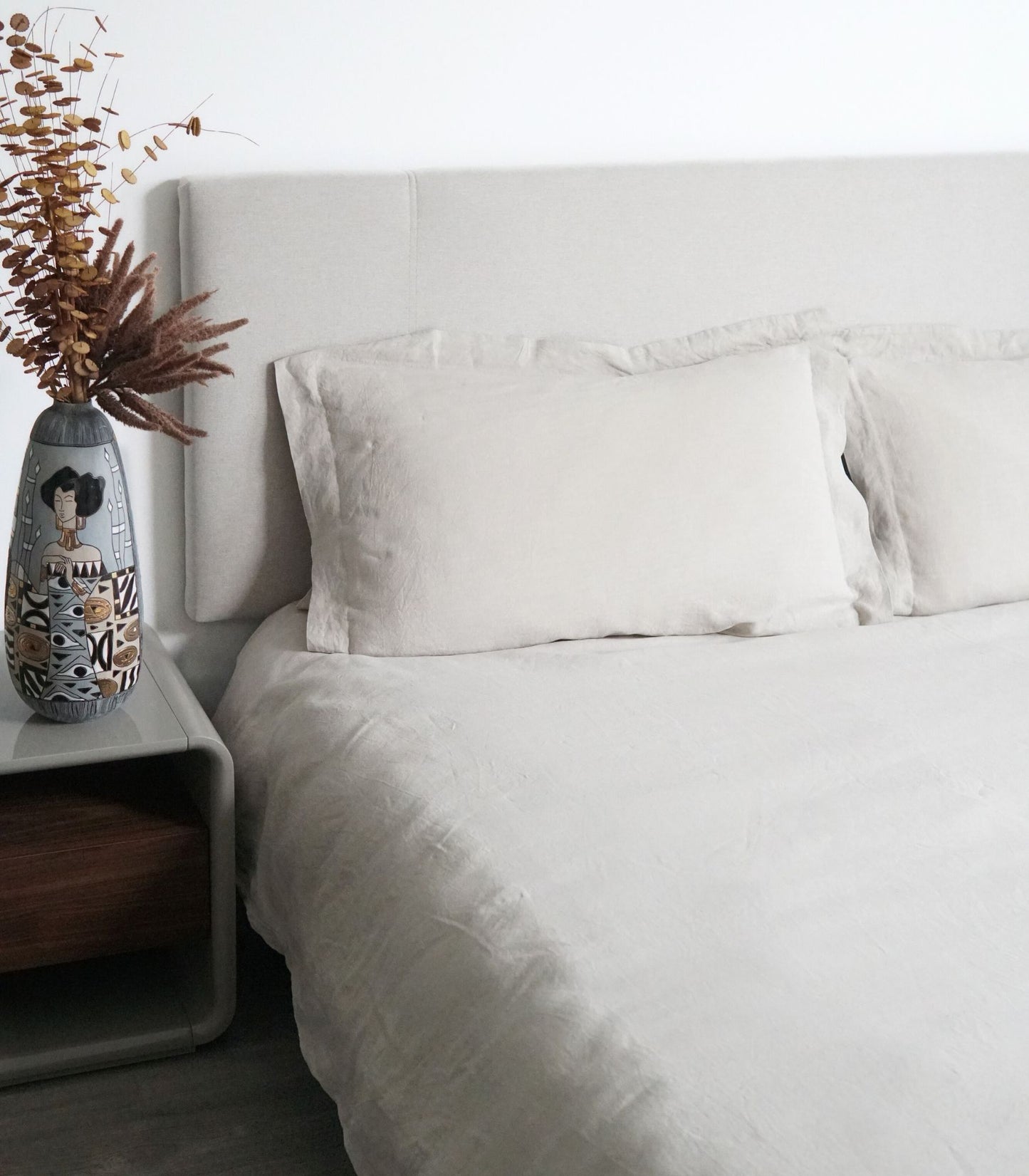 Linge de lit. Drap housse. Milan. Ivoire (Gris & Beige)