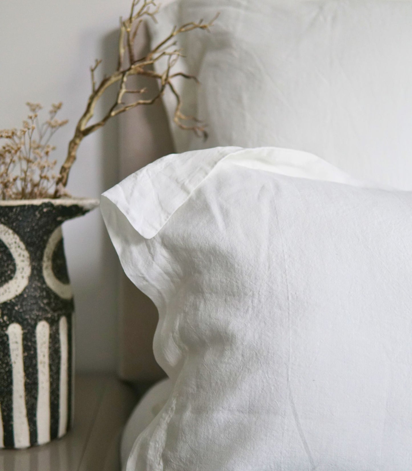 Linge de lit. Taie d'oreiller. Milan. Blanc