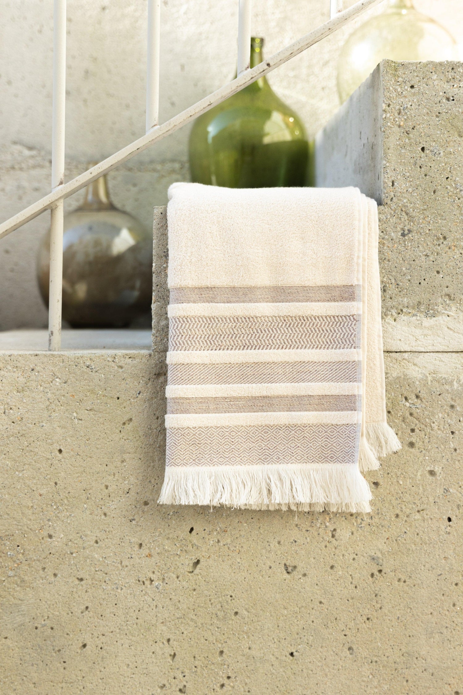 MORNING DUNES. Premium Cotton Bath Towel - SOWL