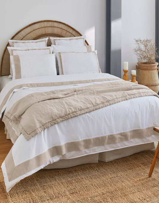 Photo of SOWL Creamy Washed Linen Quilt, featuring a luxurious texture and elegant design