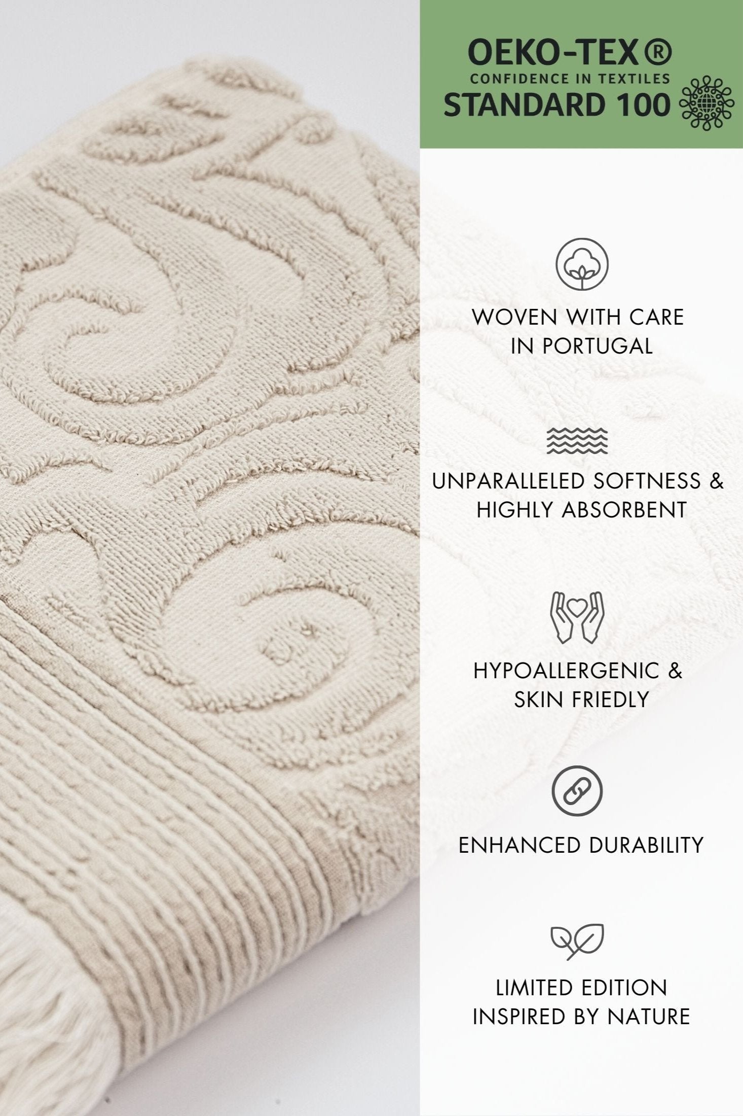 premium fluffy bath towel and hand towel from organic cotton