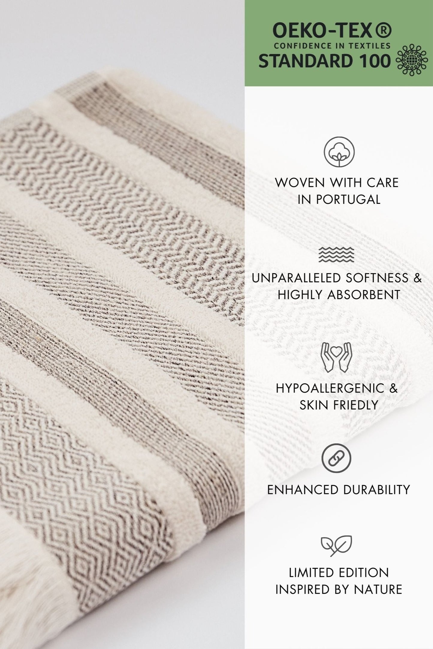 premium fluffy bath towel and hand towel from organic cotton