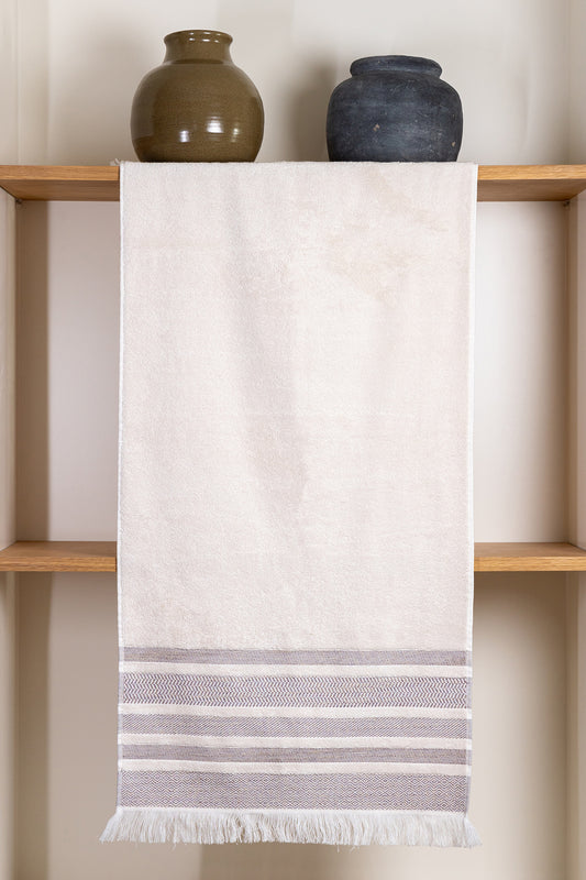 Morning Dunes premium cotton bath towel, featuring a serene and elegant design for luxurious bathing experiences