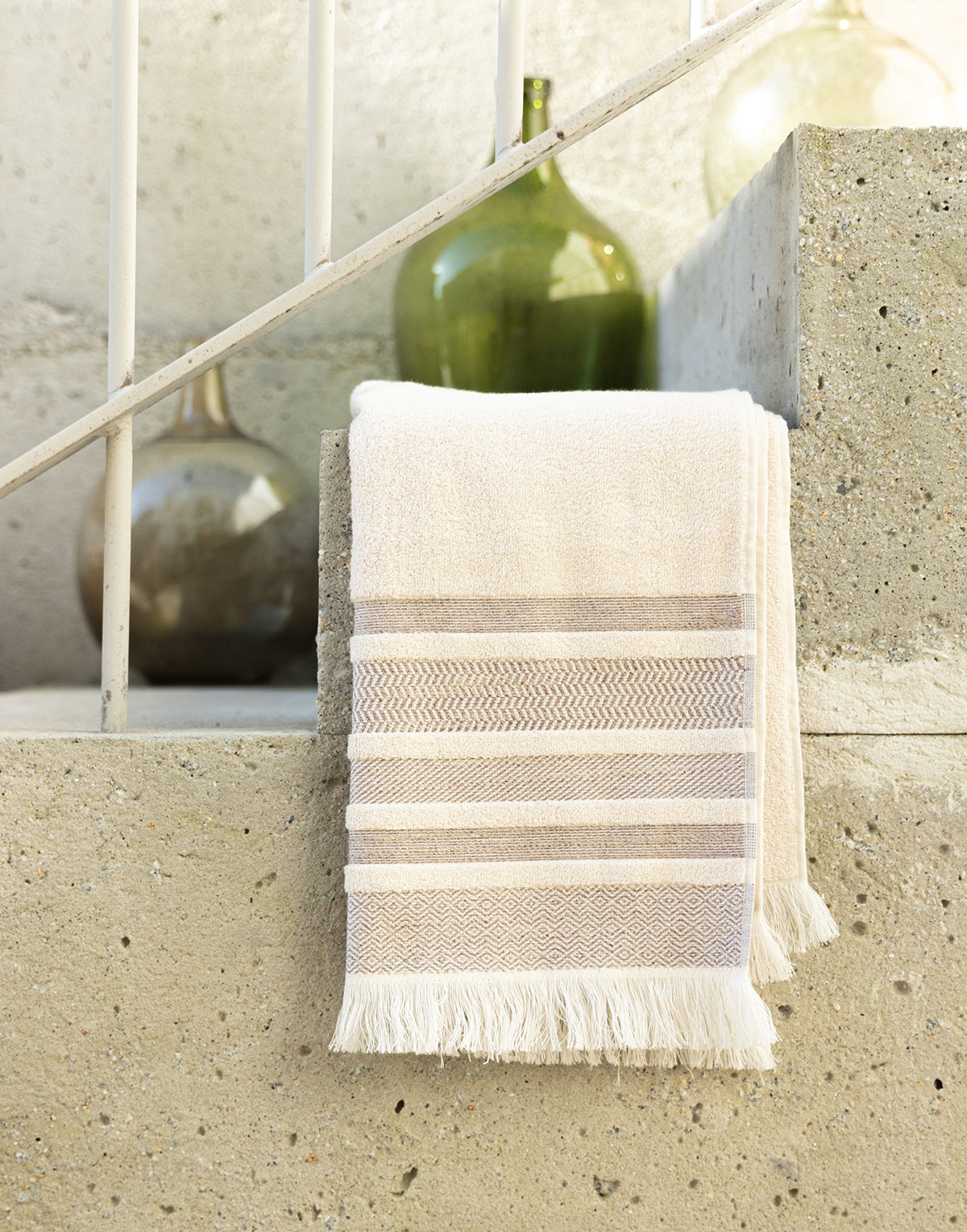Morning Dunes premium cotton bath towel, featuring a serene and elegant design for luxurious bathing experiences