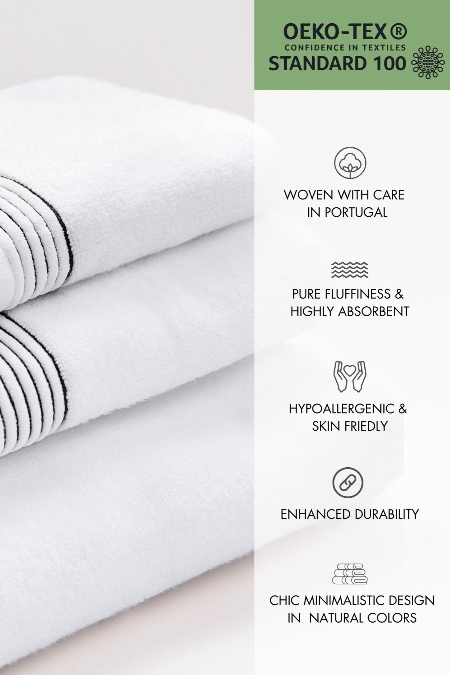 premium fluffy bath towel and hand towel from organic cotton