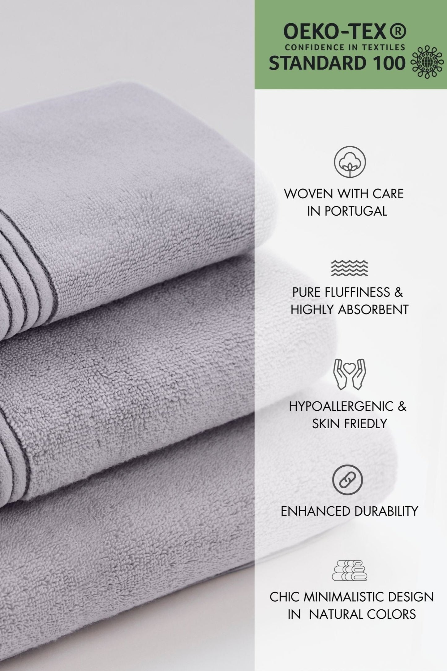 premium fluffy bath towel and hand towel from organic cotton