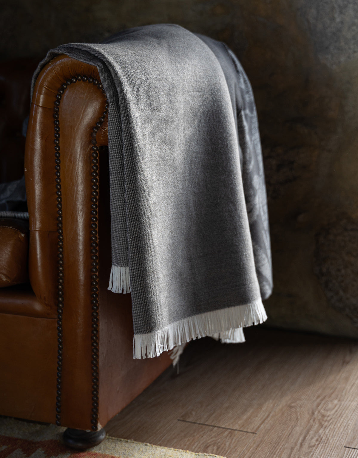 Photo showcasing premium Italian wool plaid, exuding elegance and warmth in its intricate design